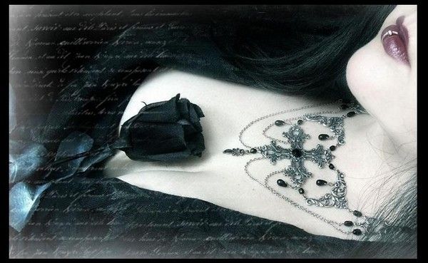 6 épingles à Cheveux Boutons De Rose Noires Gothique/émo - Neuf Sans étiquettes, Satin